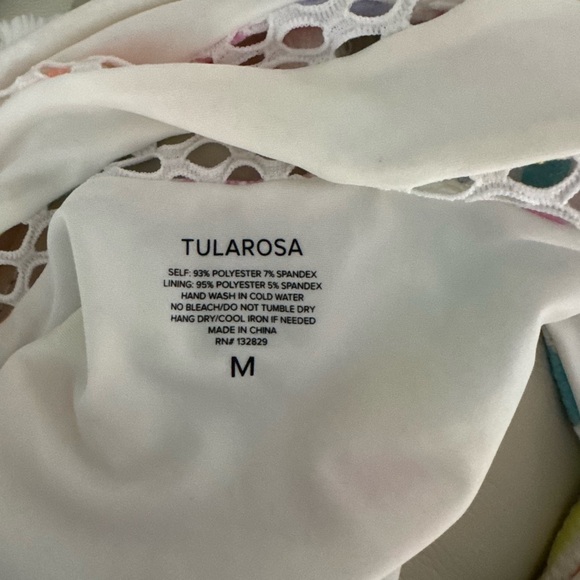 Tularosa Elias Bikini Bottom in Rainbow Chevron SIZE M - Picture 2 of 3